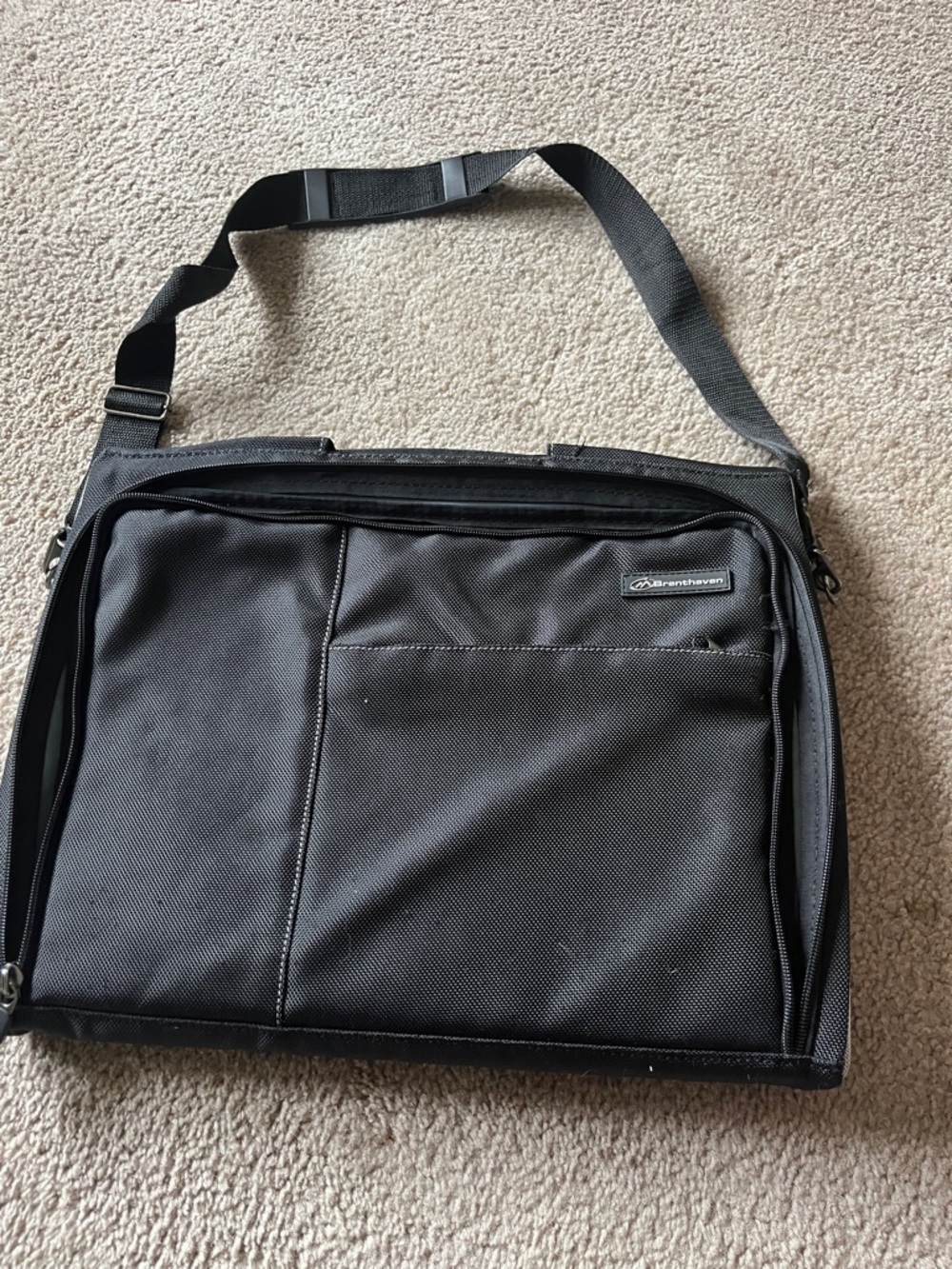 Black Messenger Bag for Men